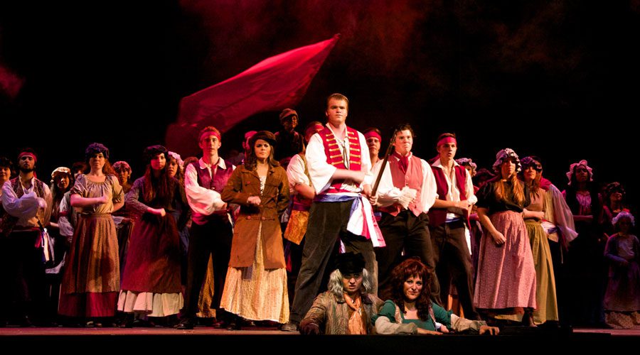 Ensemble of the El Dorado Musical Theatre production of Les Misérables
