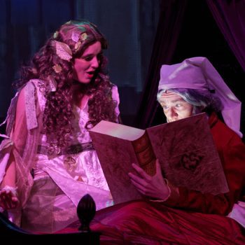 Ebenezer Scrooge and Ghost of Christmas past from the El Dorado Musical Theatre performance of A Christmas Carol