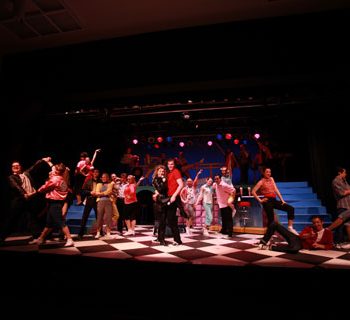 The stage of Grease the Musical