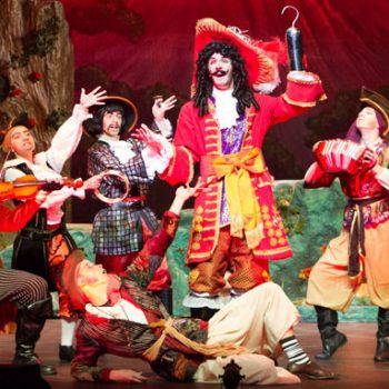 Captain Hook and other pirates in Peter Pan the Musical