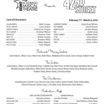 42nd Street cast list