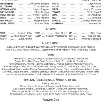 Cast list for Curtains