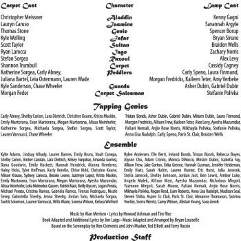 Cast list for Aladdin