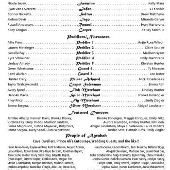 Cast list of Aladdin