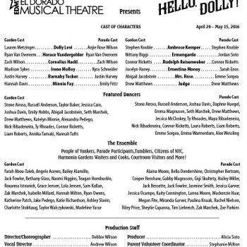 Hello, Dolly! Cast list