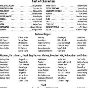 El Dorado Musical Theatre cast list for Thoroughly Modern Millie