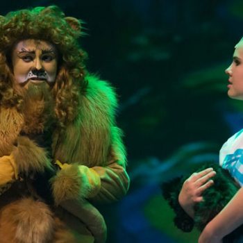 Dorothy and the Cowardly Lion in the Emerald City