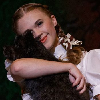 Dorothy hugging Toto