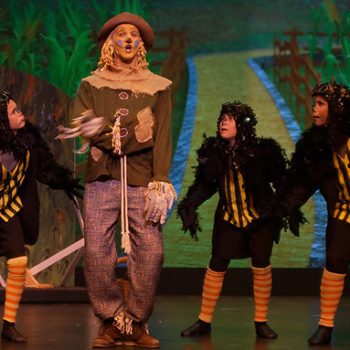 Scarecrow and Wizard of Oz ensemble