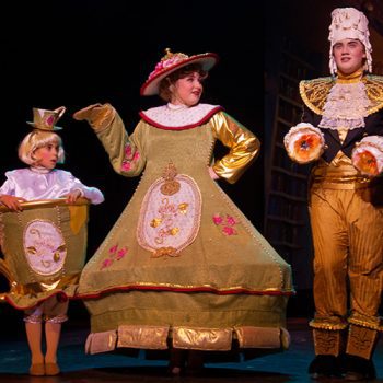 Mrs. Potts, Chip, and Lumiere