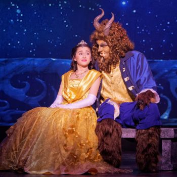 Beauty and the beast on stage in california.