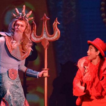 King Triton and Sebastian from The Little Mermaid