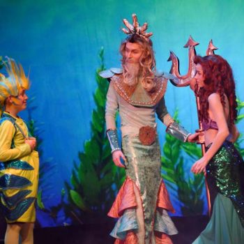 King Triton, Ariel, and Flounder from The Little Mermaid