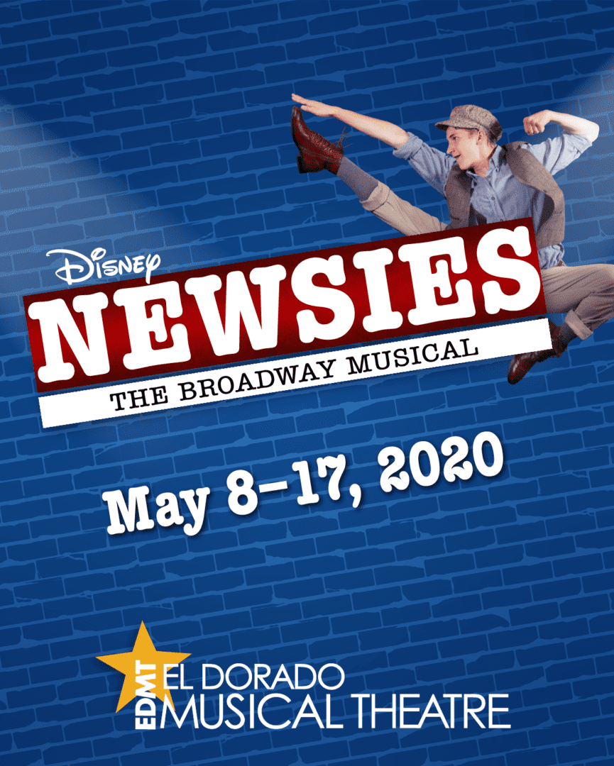 The poster for newsies the broadway musical.