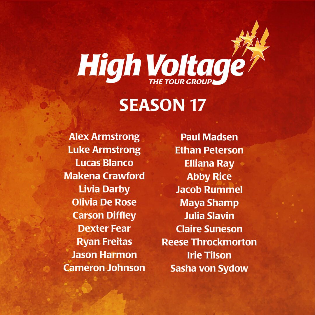 High Voltage Tour Group Season 17 lineup.