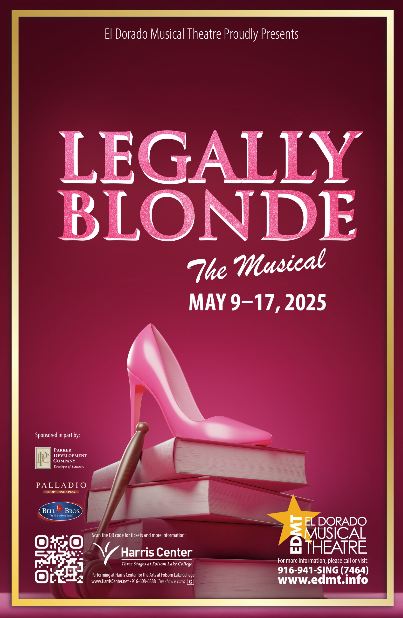 Legally Blonde musical poster with pink shoe