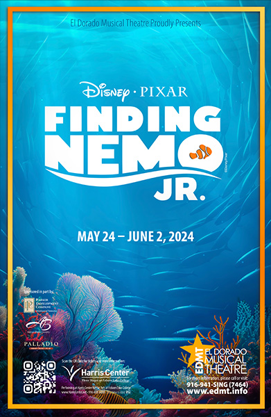 Finding Nemo Jr. poster with coral and waves