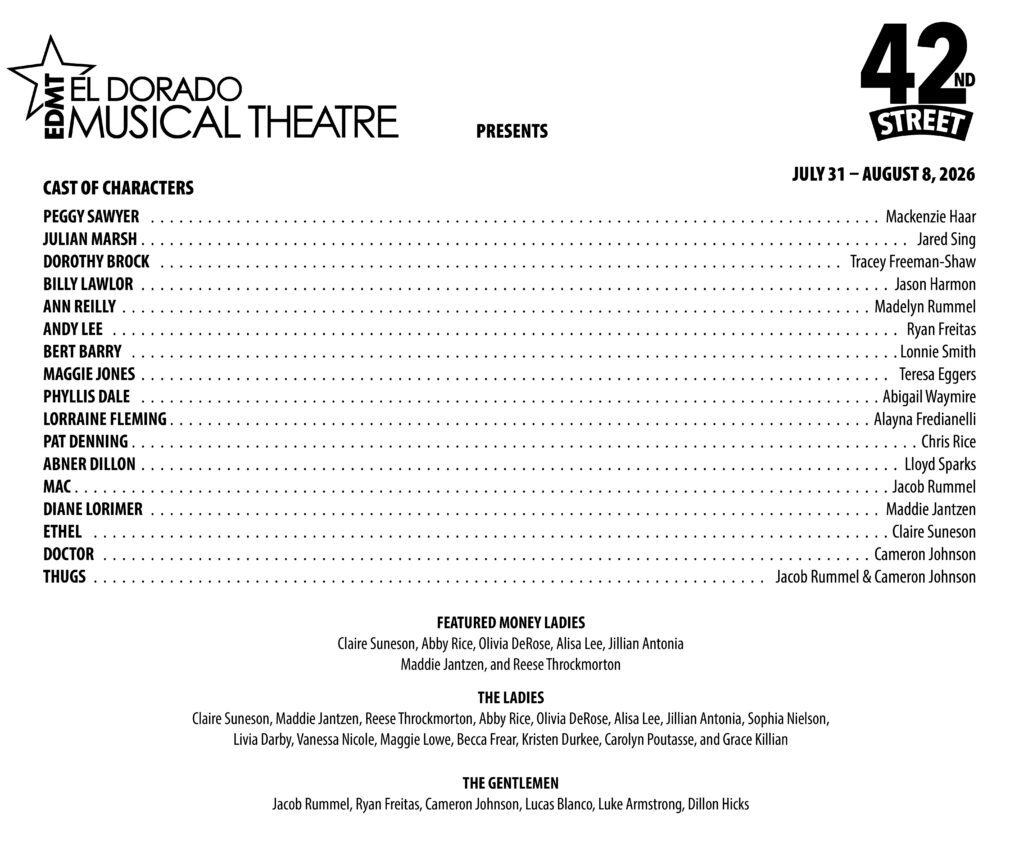 El Dorado Musical Theatre cast list